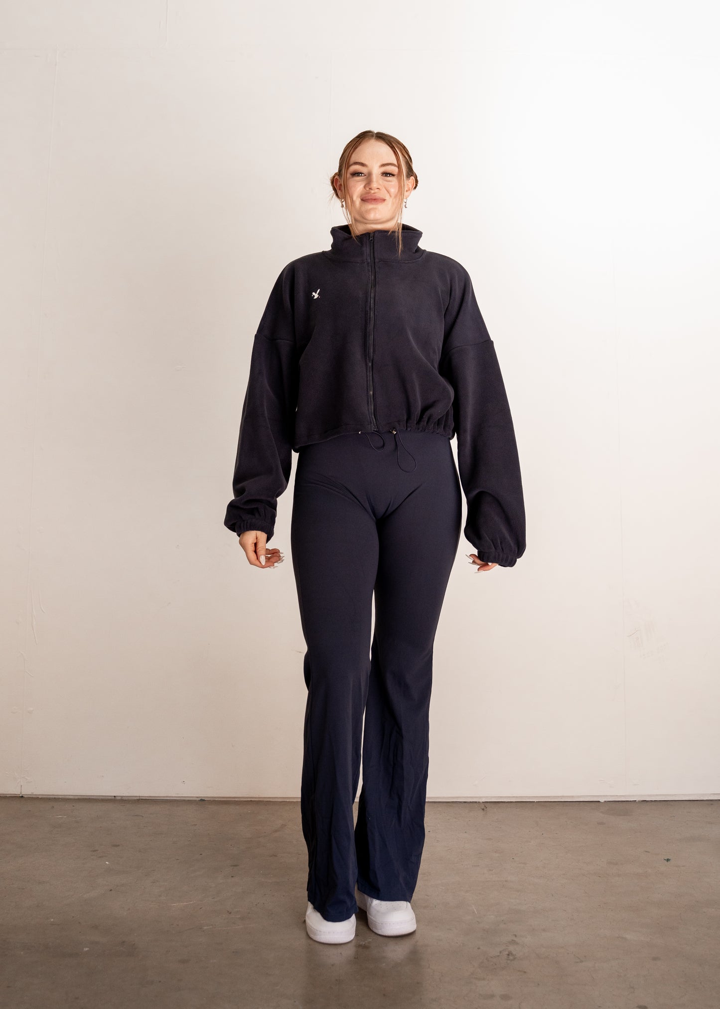 Fleece Scrunch Cropped Jacket