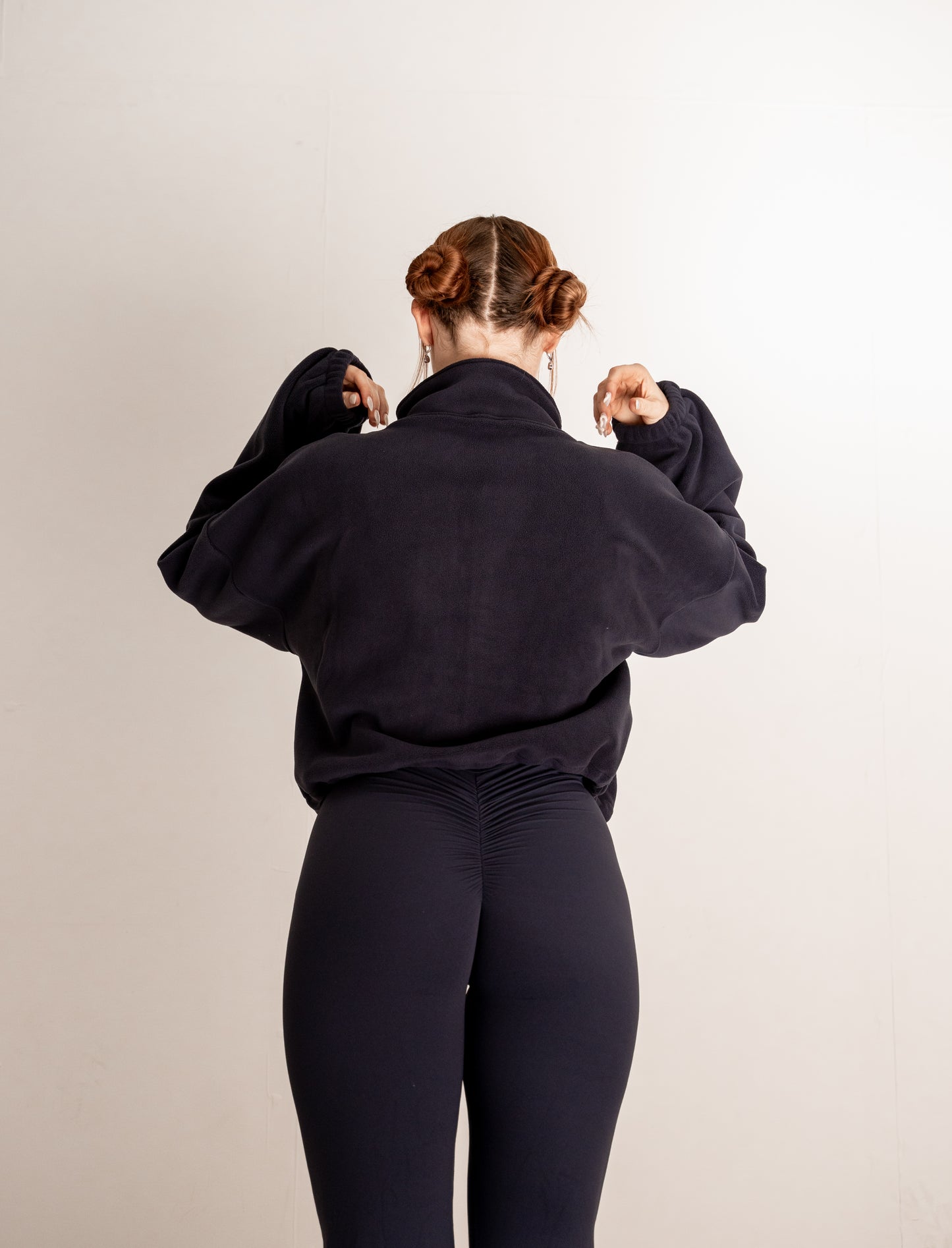Fleece Scrunch Cropped Jacket