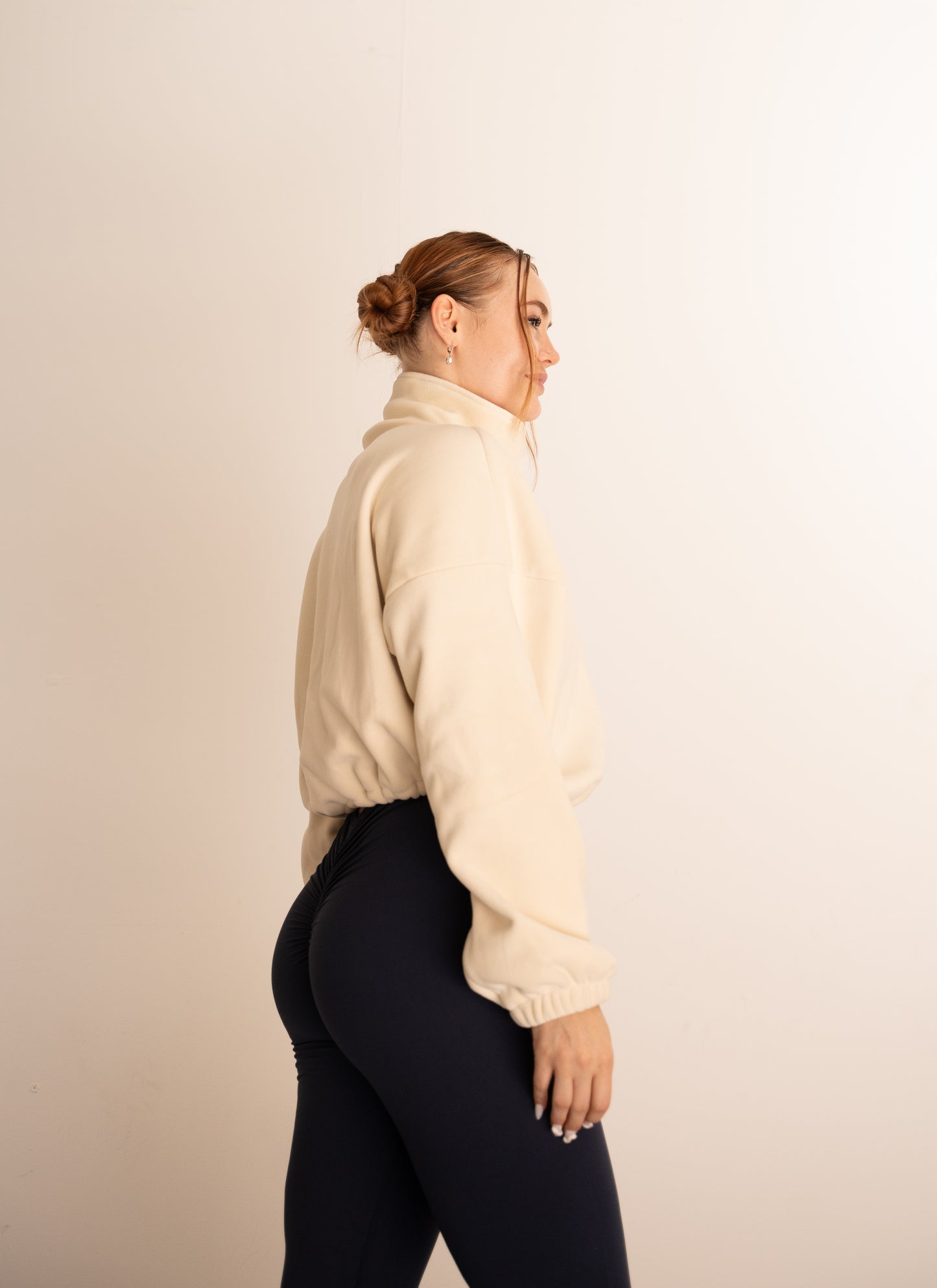 Fleece Scrunch Cropped Jacket