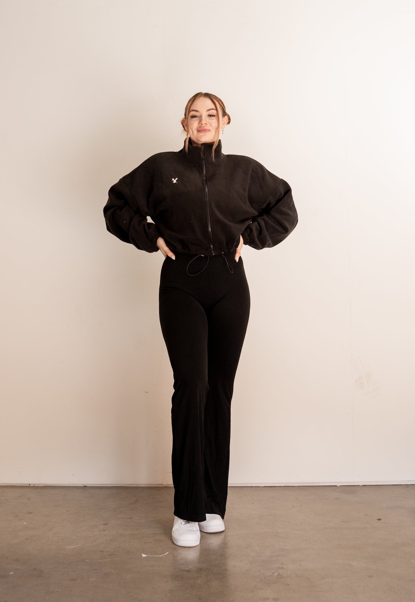 Fleece Scrunch Cropped Jacket