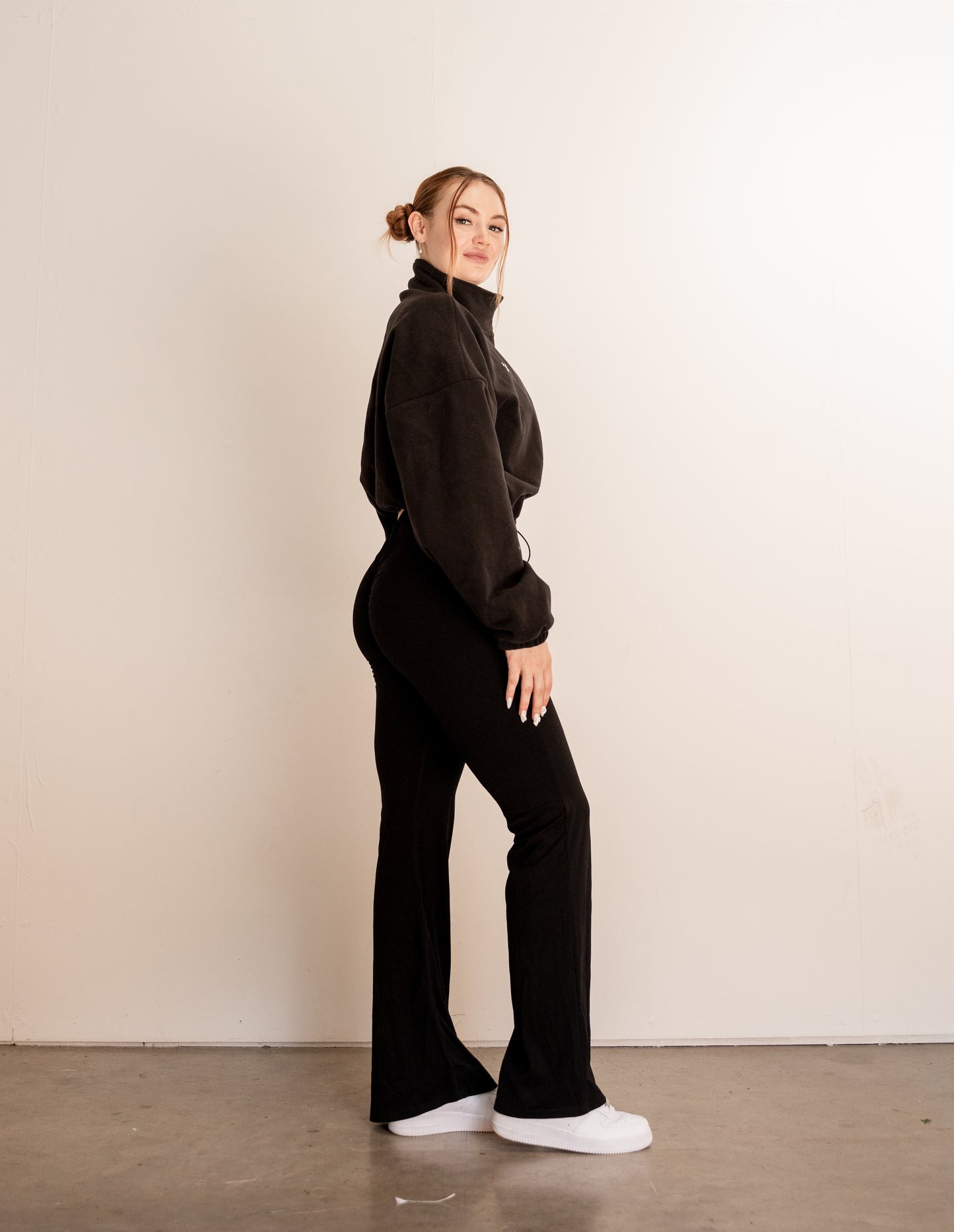 Fleece Scrunch Cropped Jacket